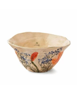 Pressed Garden of Love Stoneware Serving Bowl