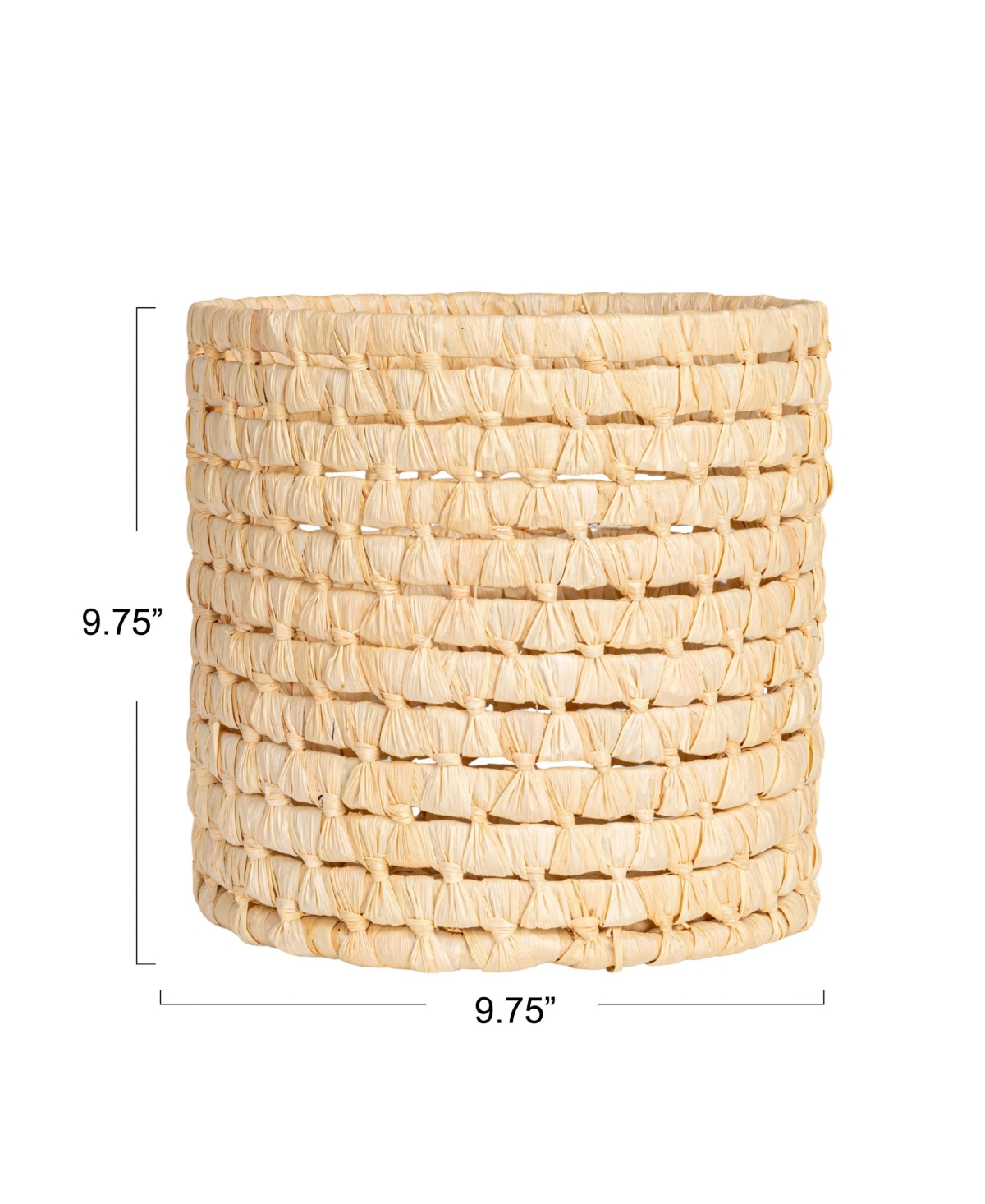 Household Essentials Handwoven Corn Leaf Waste Basket, Natural