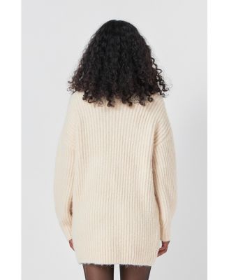 Women's Chunky Rib Oversized Mini Dress