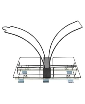 Glidez Steel Pull-Out Double 9 Gallon Plastic Trash Cans, Black