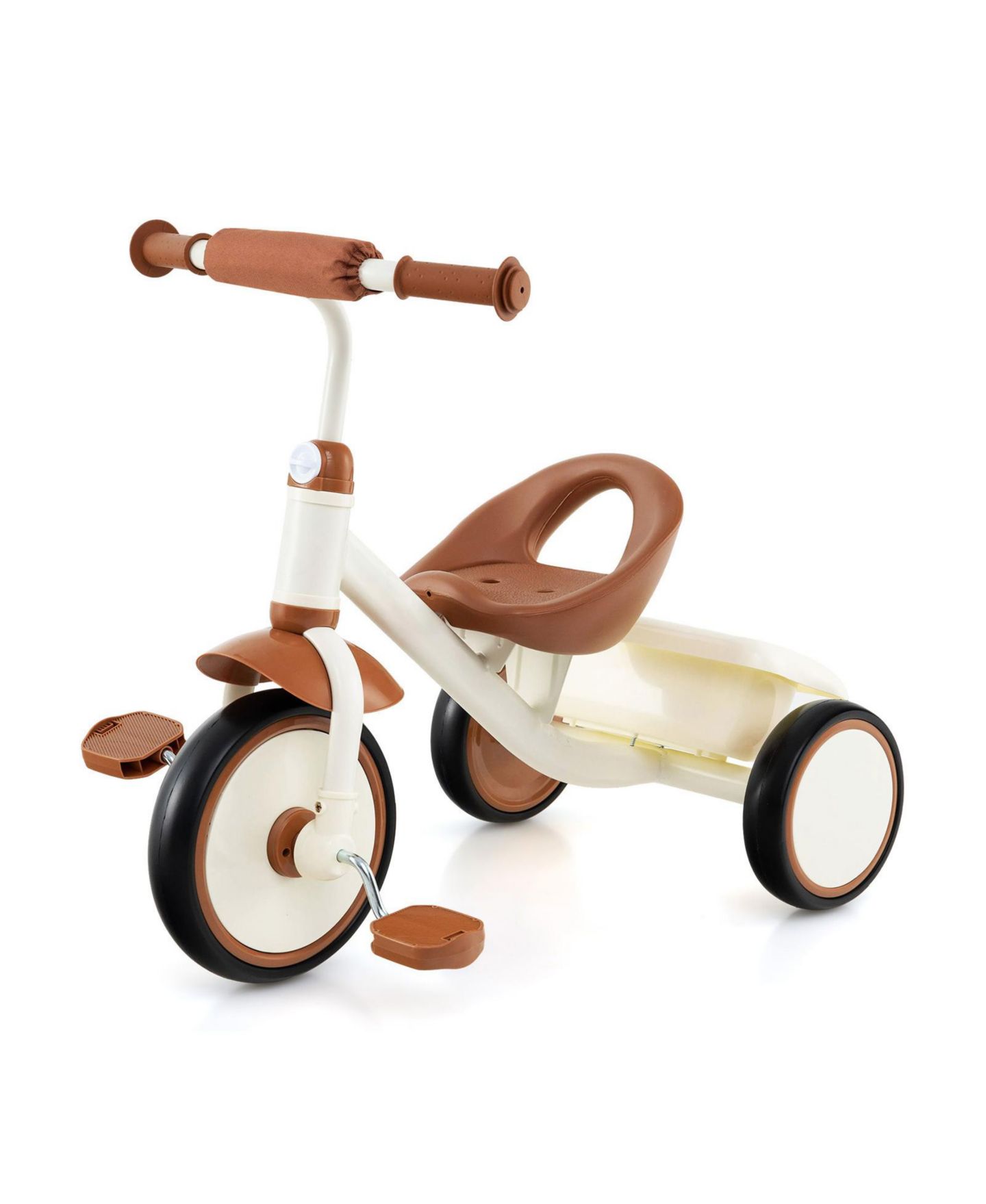 Детская игрушка SUGIFT Toddler Tricycle with Adjustable Seat and Rear Basket, Ages 3-5, цвет: Коричневый — фото 1