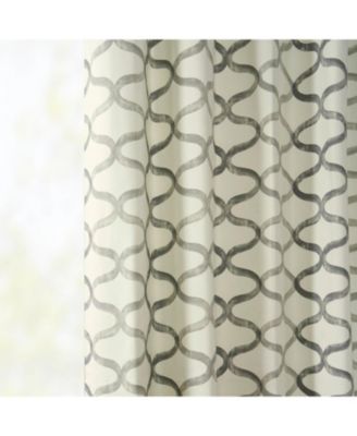 Illusions Geometric Grommet Printed Cotton Room Darkening Curtain