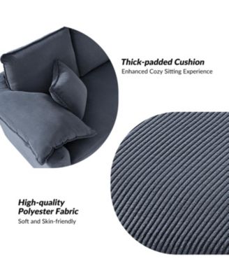 Brandee 2 - Piece Reversible Corduroy Sectional Sofa Chaise with Storage