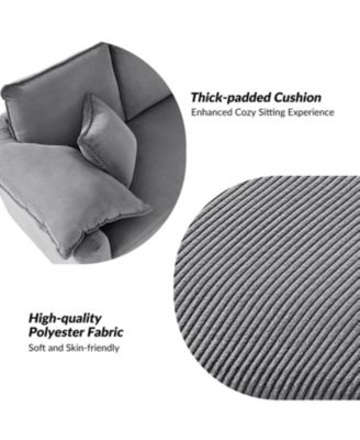 Brandee 2 - Piece Reversible Corduroy Sectional Sofa Chaise with Storage