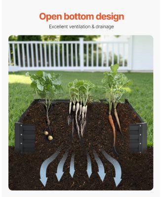 Metal Raised Garden Bed, Galvanized Outdoor Planter Box