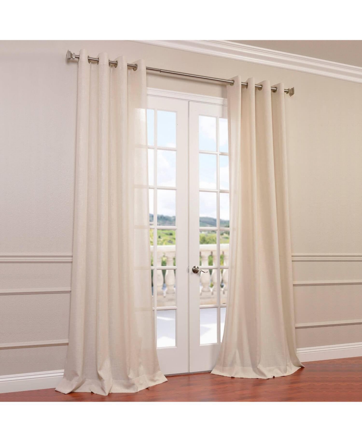 Half Price Drapes Grommet Faux Linen Curtain