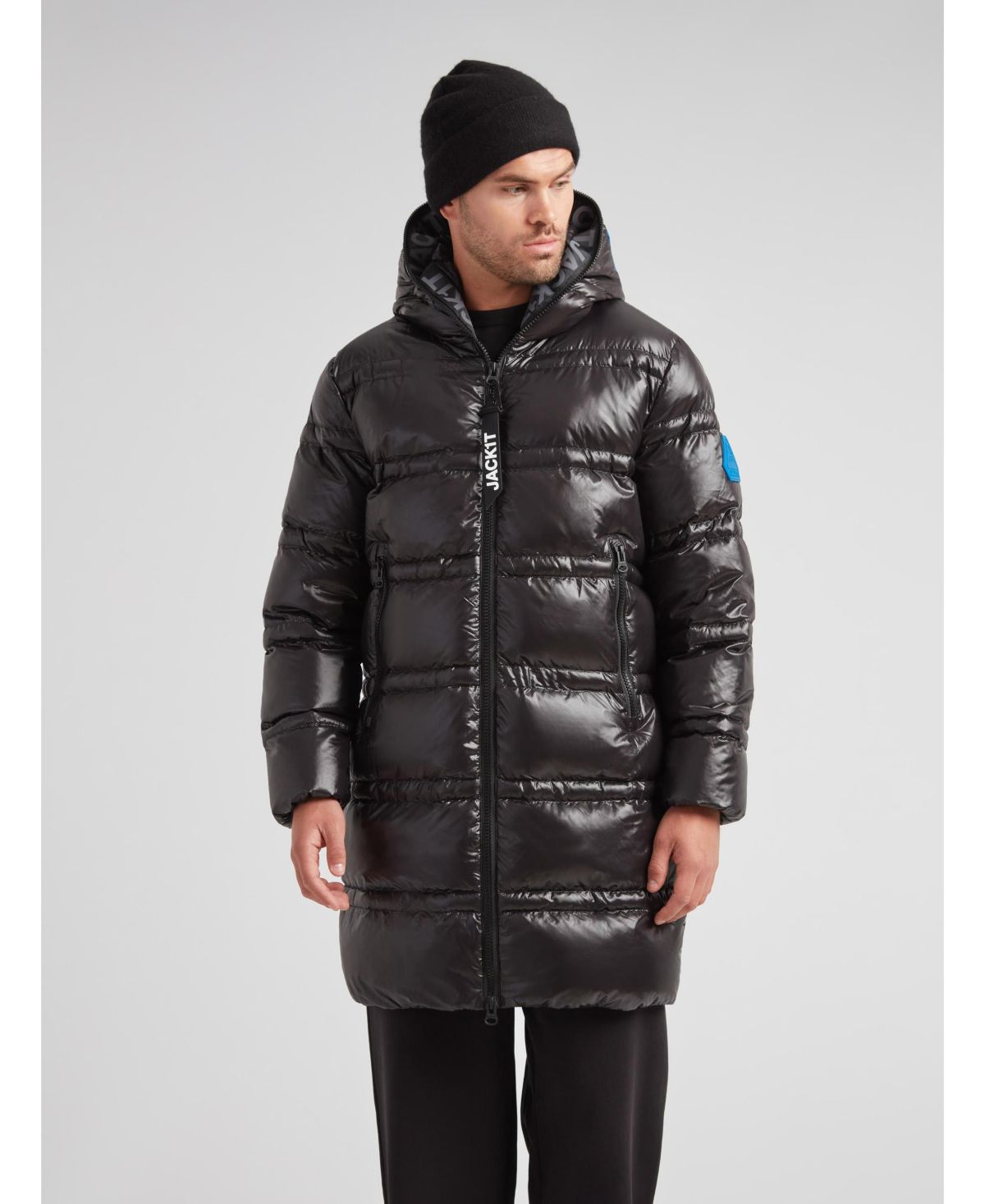 Мужское длинное пуховое пальто R4D Tramline с капюшоном