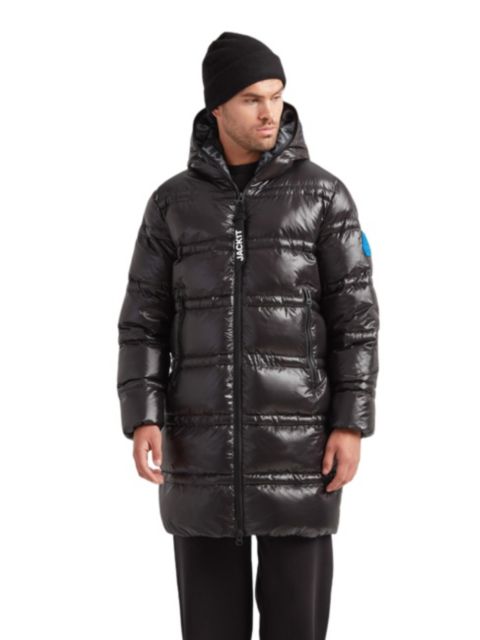 Мужская куртка JACK1T R4D Tramline Hooded Long Puffer, цвет: Чёрный