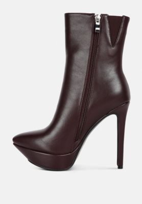 MAGNA Womens Platform Heel Ankle Boot