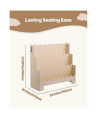 3-Tier Montessori Toddler Bookcase with Front-Facing Shelves