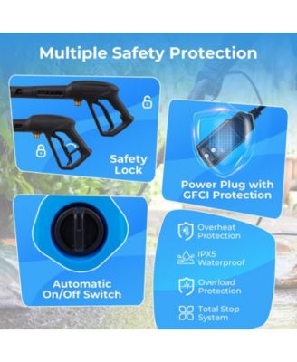 1900 PSI 1.8 GPM Electric Pressure Washer with 4 Quick Connect Nozzles