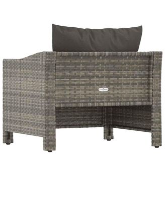 Garden Set of 1 Armchair  Poly rattan Medium Lightweight