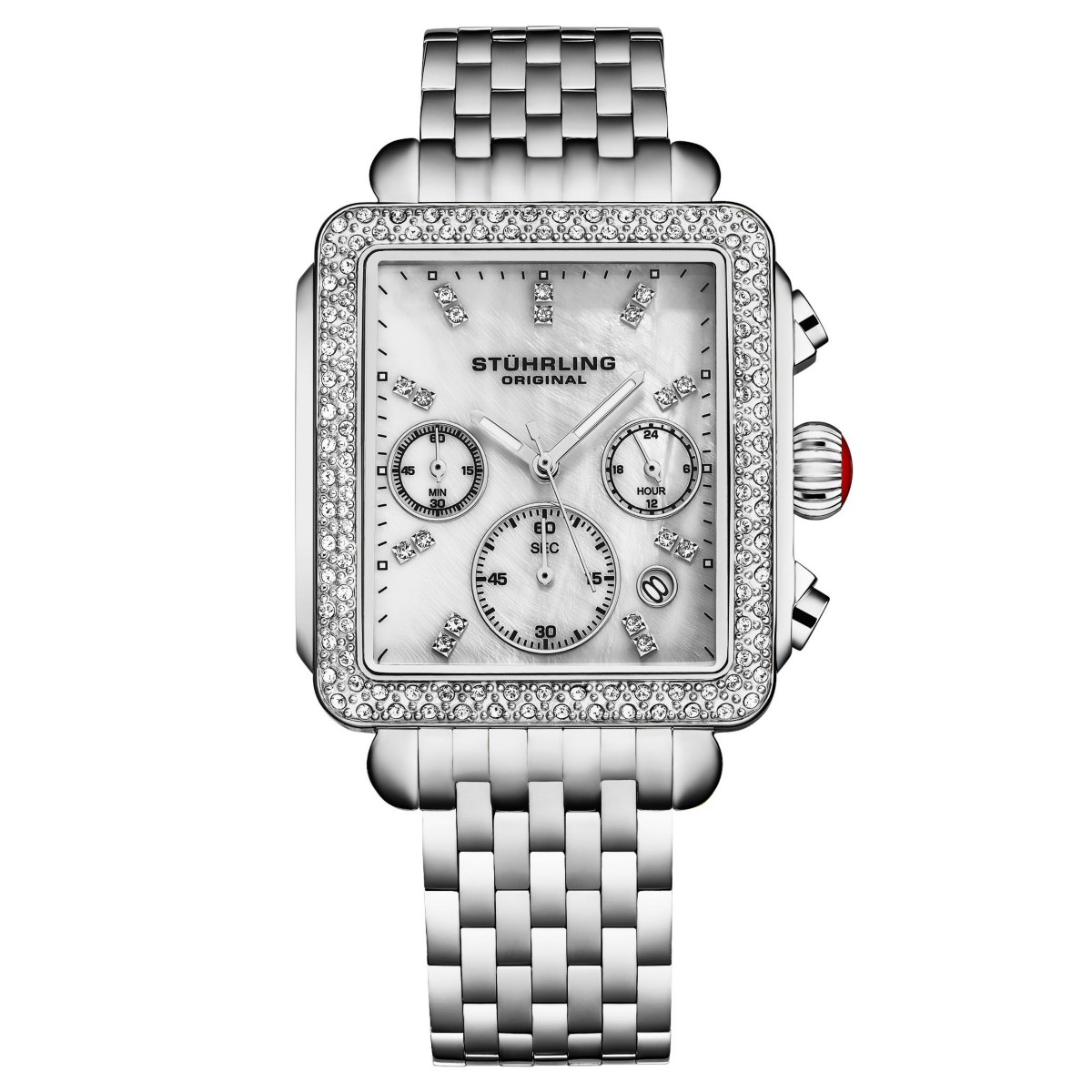 Женские часы-хронограф Stuhrling 4083 с перламутровым циферблатом — фото 2