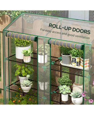 Lean-to house with 3 Tier Shelves, Portable house