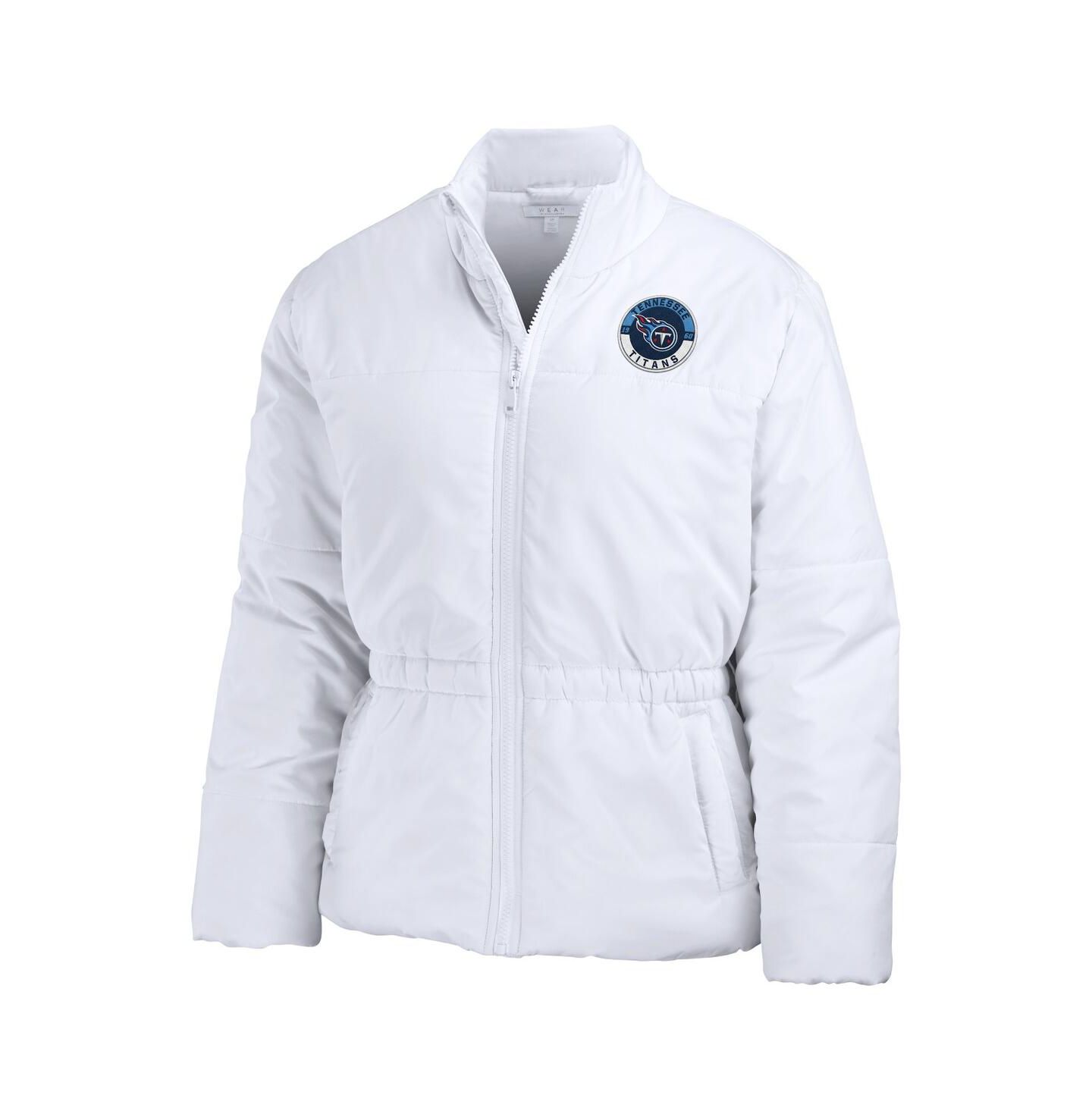 Женская куртка WEAR by Erin Andrews White Tennessee Titans Packable Full-Zip Puffer — фото 4