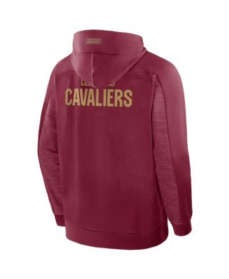 Men's Wine Cleveland Cavaliers Back Door Cut Play Defender Full-Zip Hoodie