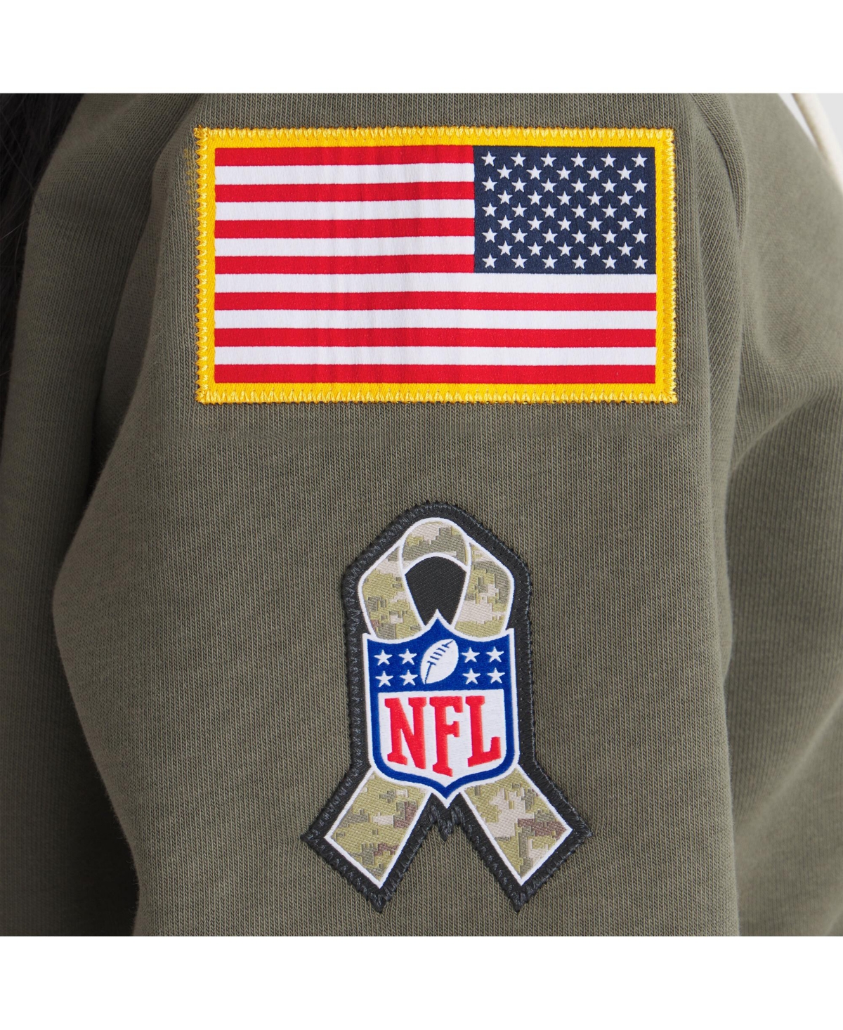 Nike Women's Olive Carolina Panthers 2025 Salute to Service Sideline Standard Issue Dri-fit Hoodie