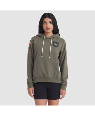 Women's Olive Jacksonville Jaguars 2025 Salute to Service Sideline Standard Issue Dri-FIT Hoodie