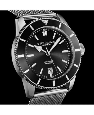Mens Marinier 4079 Automatic 42 mm Dive Watch with Sunray Dial and Mesh Bracelet