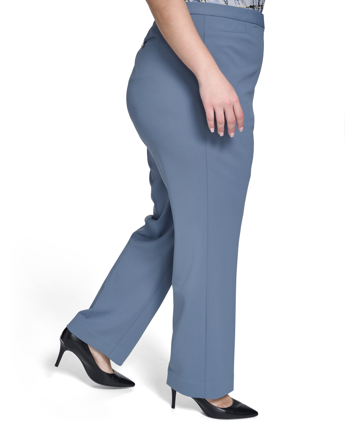 Calvin Klein Plus Scuba Full Length Crepe Pants