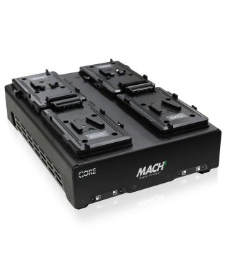 NANOX Micro 150 150Wh 14.8V 9900mAh 2-Pack with MACH-Q4S 4-Position Rapid Charger SMART V-Mount Battery