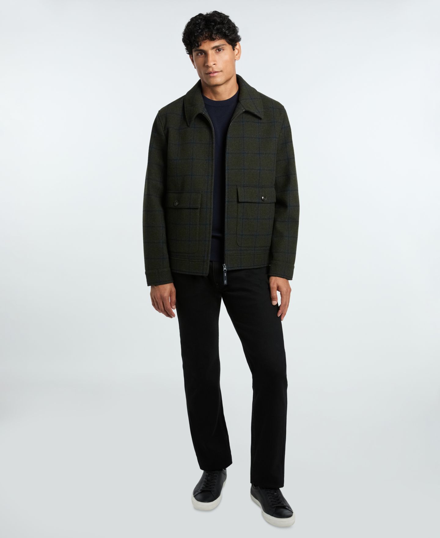 Мужская куртка Ted by Ted Baker Shirt Collar, цвет: Оливковый / Синий — фото 2