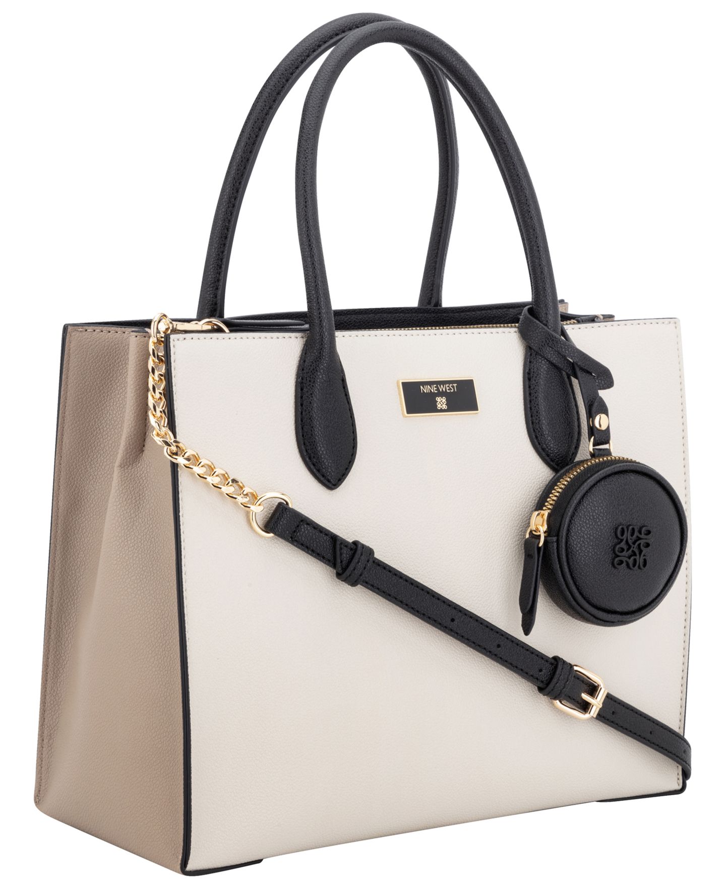Женская сумка Nine West Magdalina Triple Compartment Medium Shopper, цвет: Молочный разноцветный — фото 3
