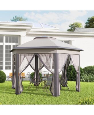 13' x 13' Pop Up Gazebo with 6 Zippe Mesh Netting,