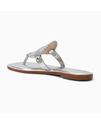 Collins Silver Metallic Nappa Leather Sandal
