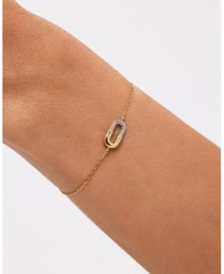 Gold Charm Bracelet - Blake Bracelet Micropave