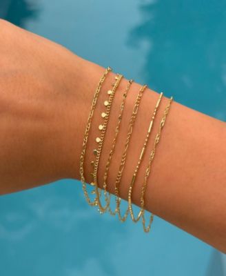 Solid Dangling Discs Cuban Link Bracelet