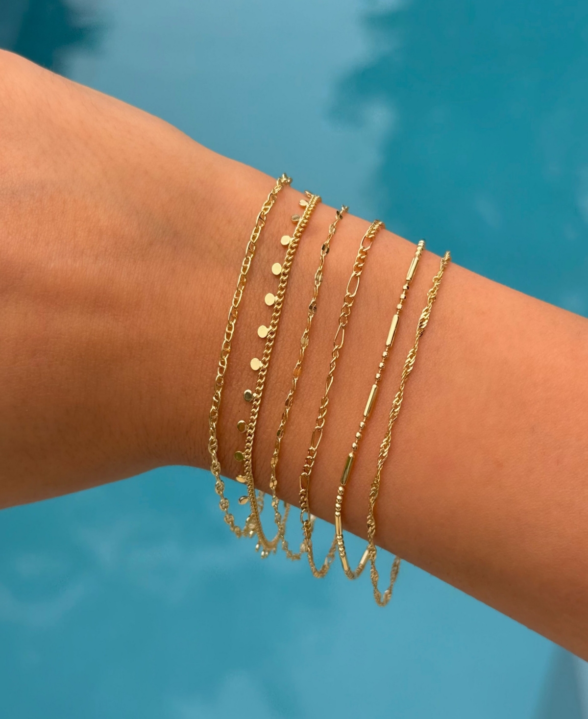 By Adina Eden Solid Dangling Discs Cuban Link Bracelet