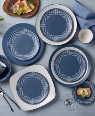 Set of 4 Colorwave Stripe Coupe Accent Plates