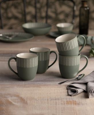 Set of 4 Colorwave Stripe Mugs