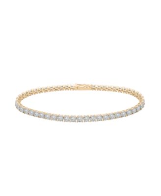 Macy's - Diamond Tennis Bracelet (2 ct. t.w.) in 10k Yellow Gold Over Sterling Silver