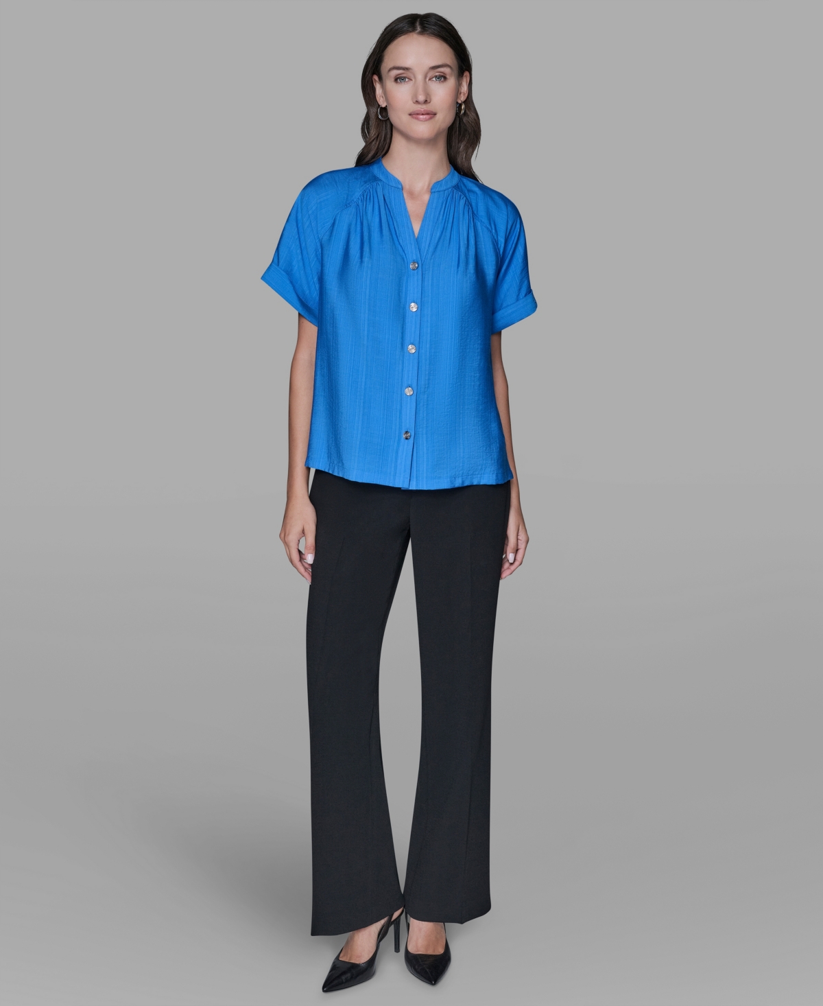 Karl Lagerfeld Paris Women's Drop Shoulder Top