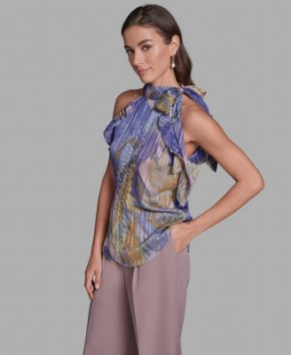 Women's Halter Tie-Neck Sleeveless Top