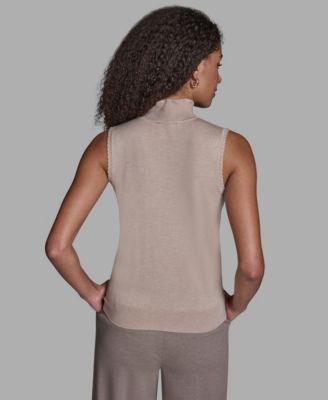 Women's Mock Neck Sleeveless Tank Top