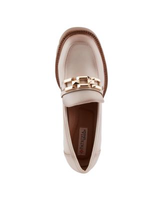 Women s DAJAH Slip-On Loafers with Inset Heel, Geometric Hardware & Lug Sole