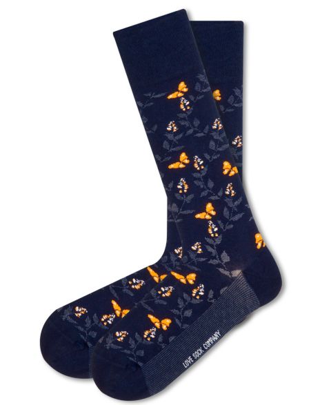 Носки Butterfly для мужчин — Love Sock Company, цвет: Тёмно-синий