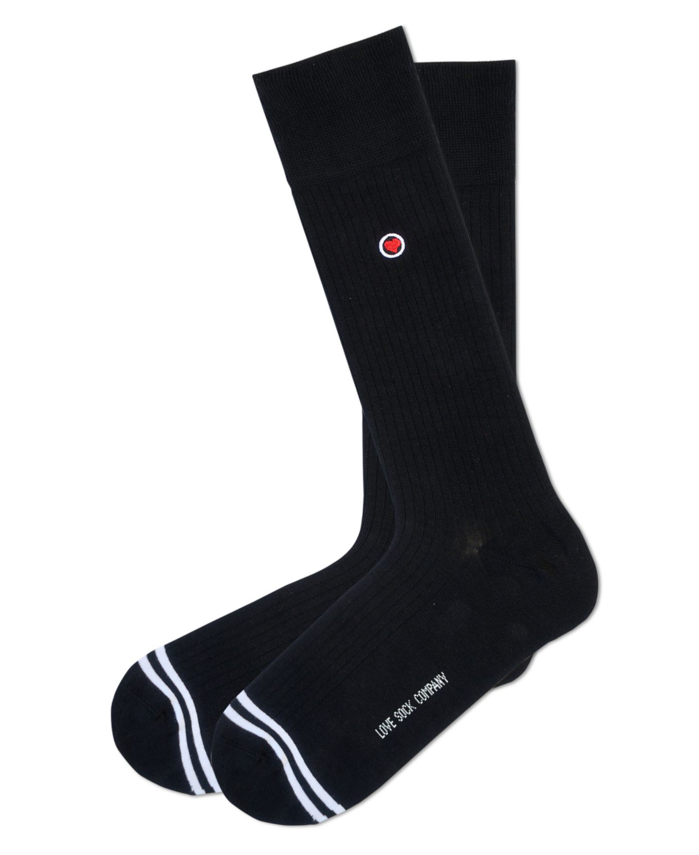 Носки для мужчин, в рубчик — Love Sock Company, цвет: Чёрный — фото 1
