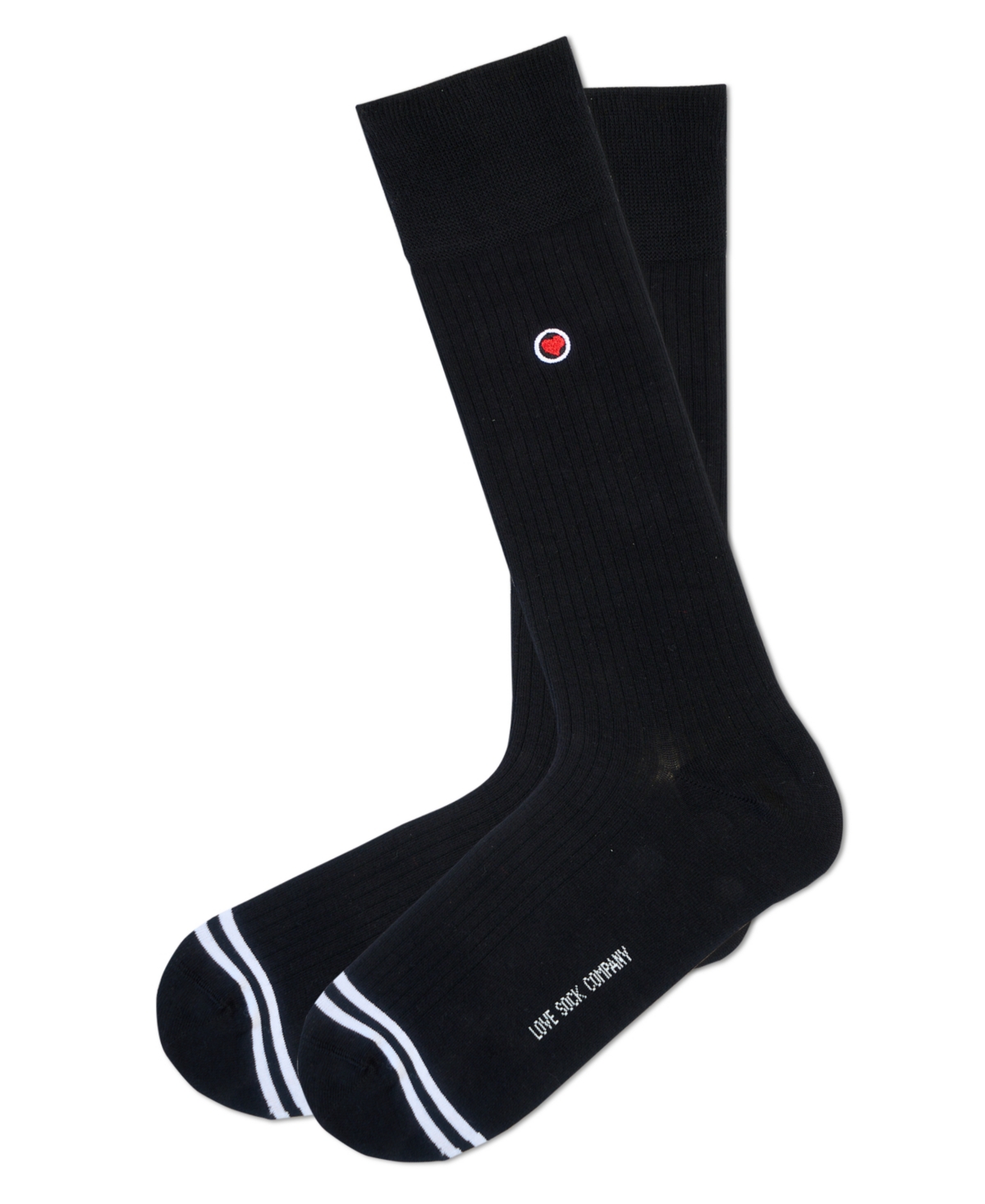 Love Sock Company Men's Ribbed Solid Socks