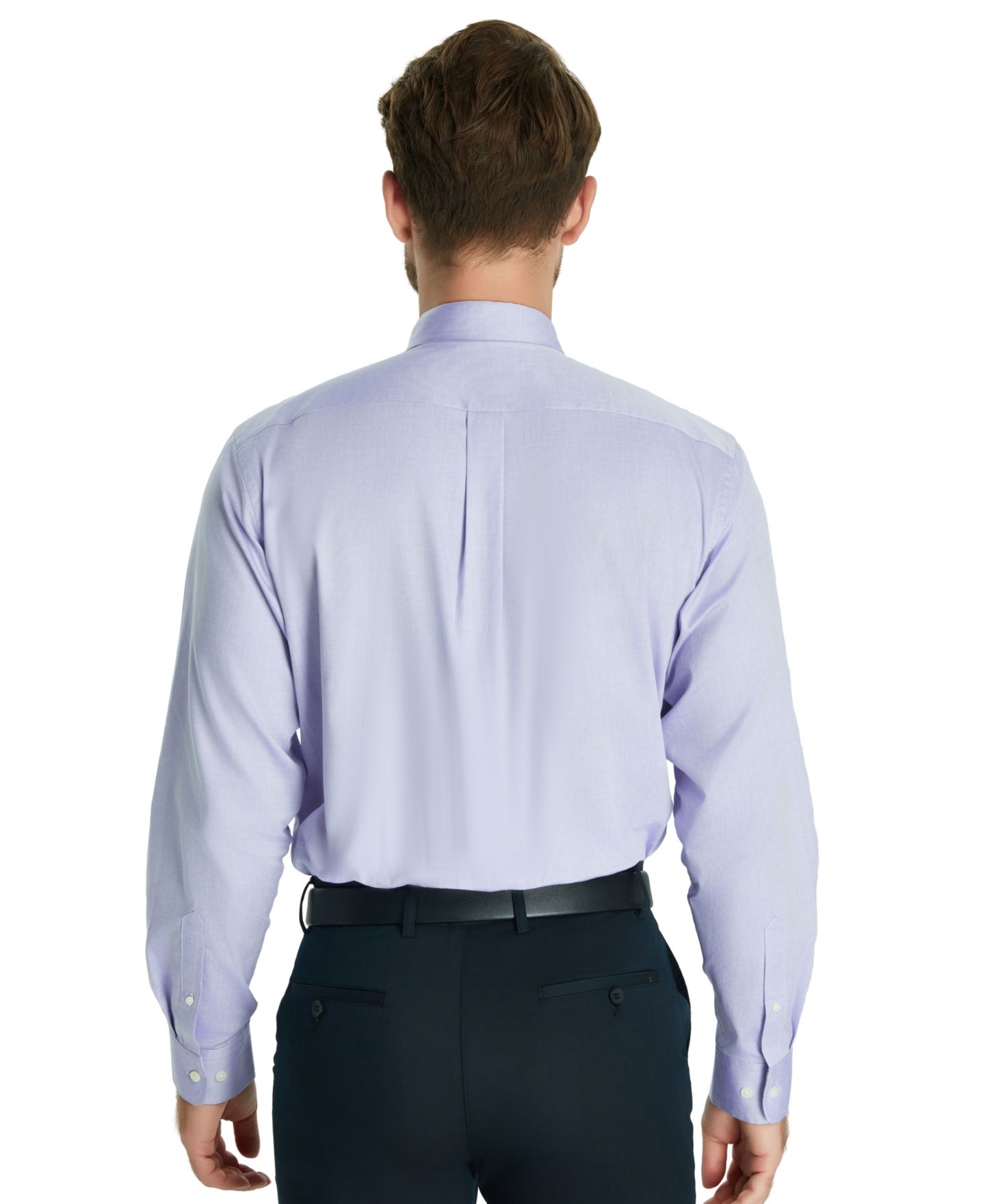 Мужская рубашка Club Room Pinpoint Solid Dress Shirt, цвет: Лавандовый — фото 5