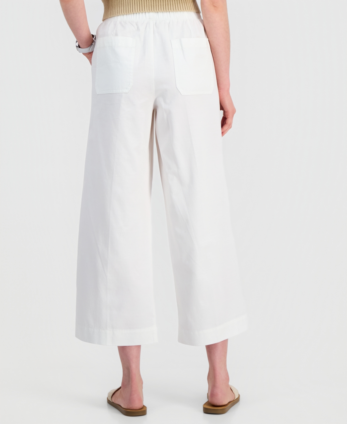 Nautica Jeans Women's Pleated Twill Wide-Leg Pants