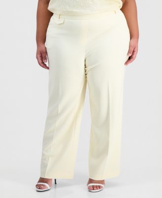 Plus Size Pull-On Flap-Pocket Pants