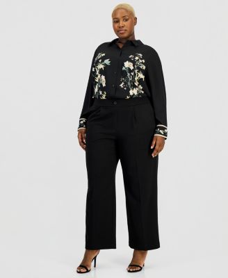 Plus Size High Rise Pull-On Pants