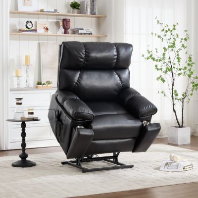 Massage Dual Motor Infinite Position Recliners Electric Lift Chair with Cup Holders and Power-Remote