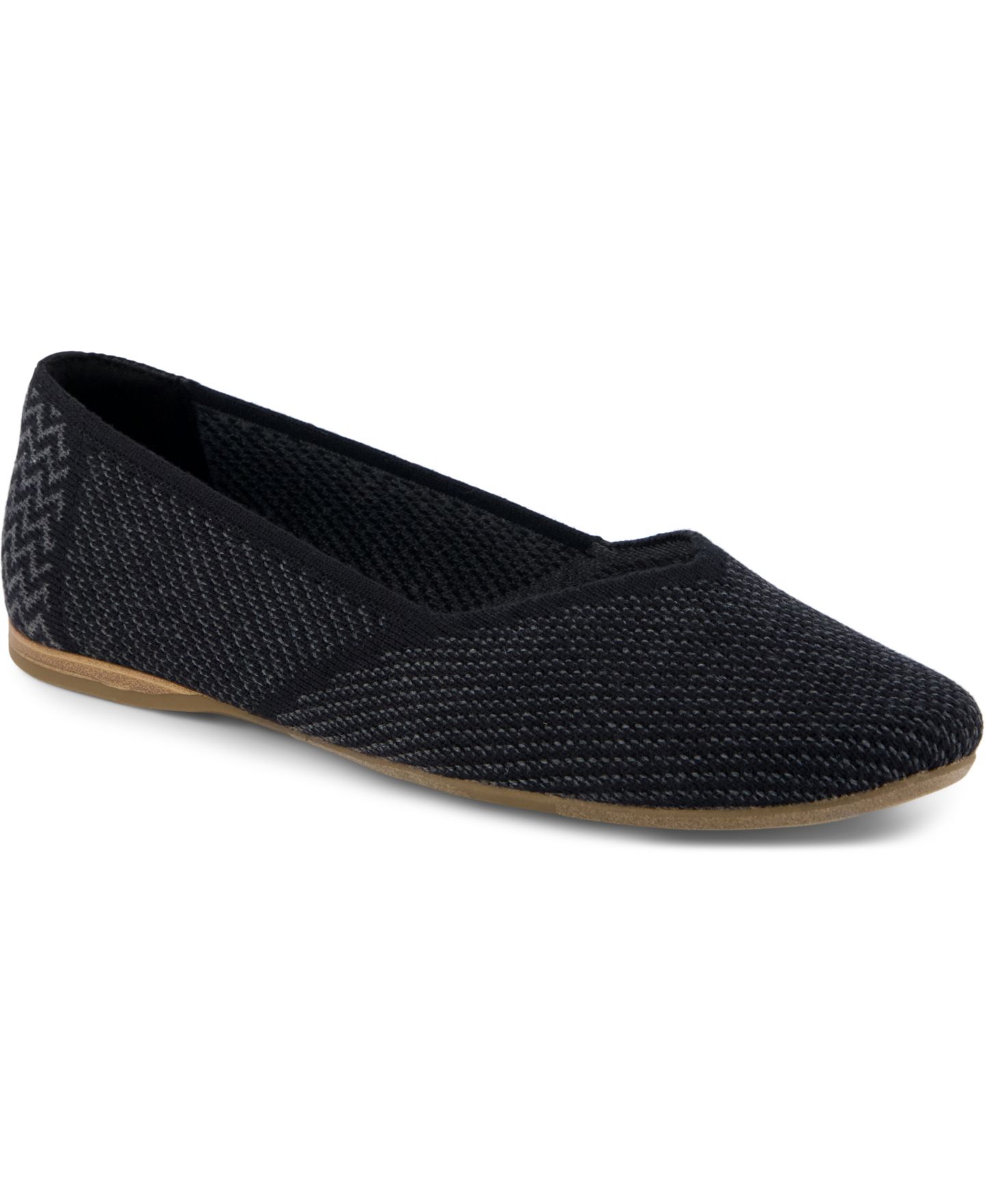 Женские балетки Toms Gemma, цвет: Чёрный вязаный — фото 1