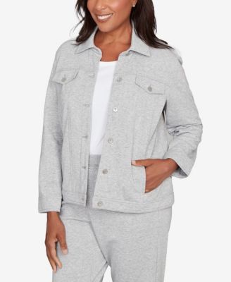 Women's Casual Vibe Shimmer Collared Button Jacket