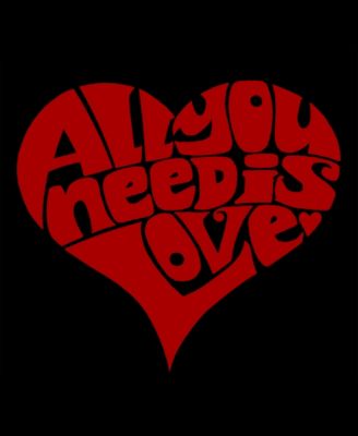 Women's All You Need is Love Premium Word Art Flowy Tank Top